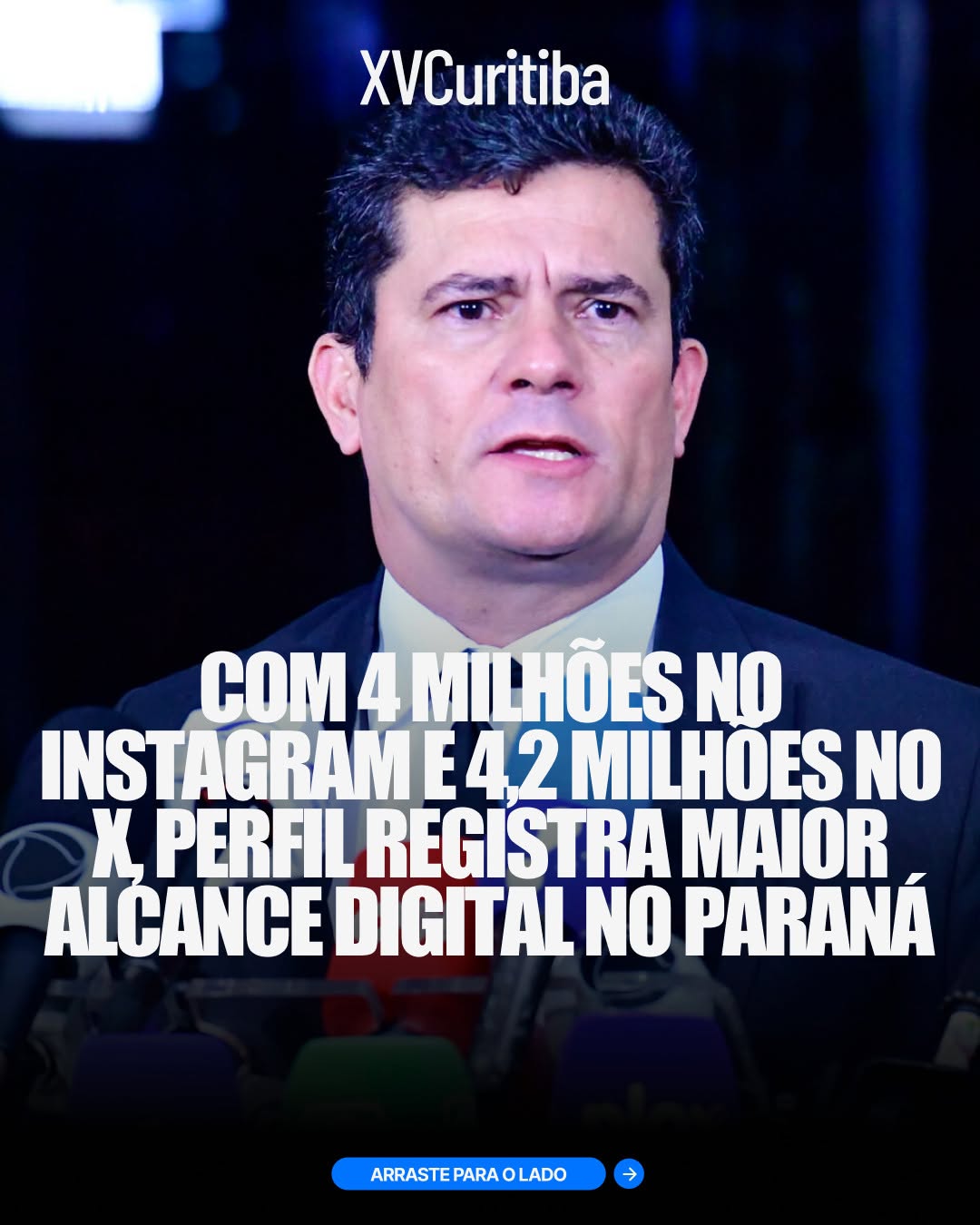 Post @xvcuritiba: Moro atinge 4 milhões de seguidores no Instagram